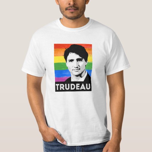 Trudeau LGBT Flag T-shirt (Voorkant)