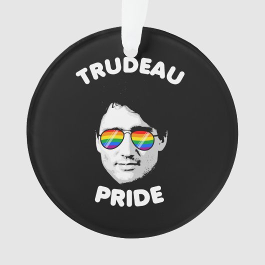 Trudeau Pride zonnebril Ornament (voorkant)
