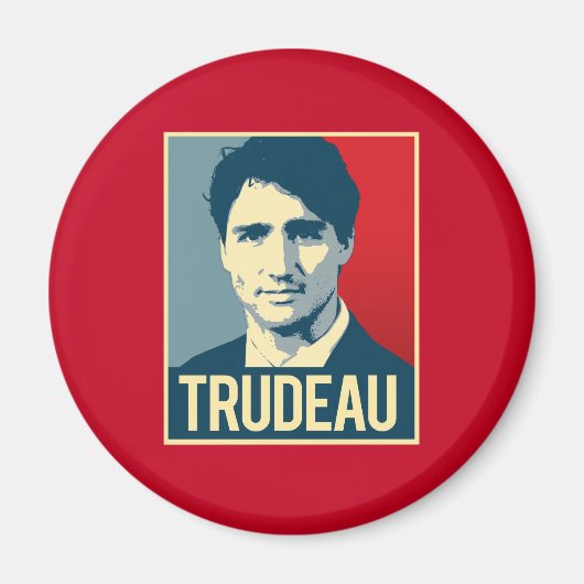 Trudeau Propaganda Poster -.png Magneet (Voorkant)