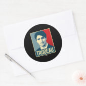Trudeau Propaganda Poster -.png Ronde Sticker (Envelop)