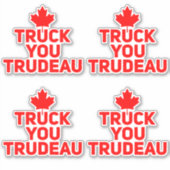 Trudeau Trucker anti Justin Trudeau Sticker (Voorkant)
