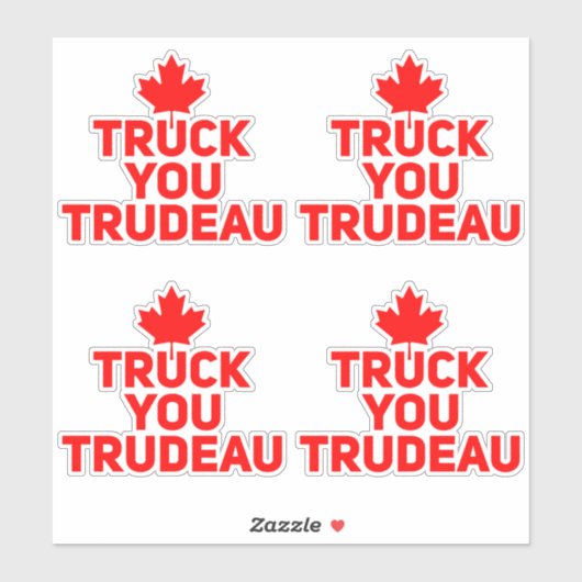 Trudeau Trucker anti Justin Trudeau Sticker (Vel)
