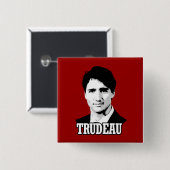 Trudeau Vierkante Button 5,1 Cm (Voorkant /achterkant)