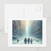 Trudging door de stad Sneeuw, Briefkaart (Voorkant / Achterkant)