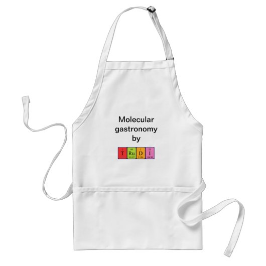 Trudi periodieke table name apron standaard schort (Voorkant)