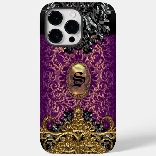 Trudie Lola II Baroque Monogram Classic Case-Mate iPhone Case (Achterkant)
