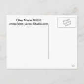 Trudy verbergt in het Pet van de Kerstman Feestdagenkaart (Achterkant)