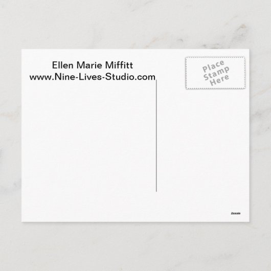 Trudy verbergt in het Pet van de Kerstman Feestdagenkaart (Achterkant)