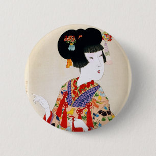 True Beauty  Japanse printer Ronde Button 5,7 Cm