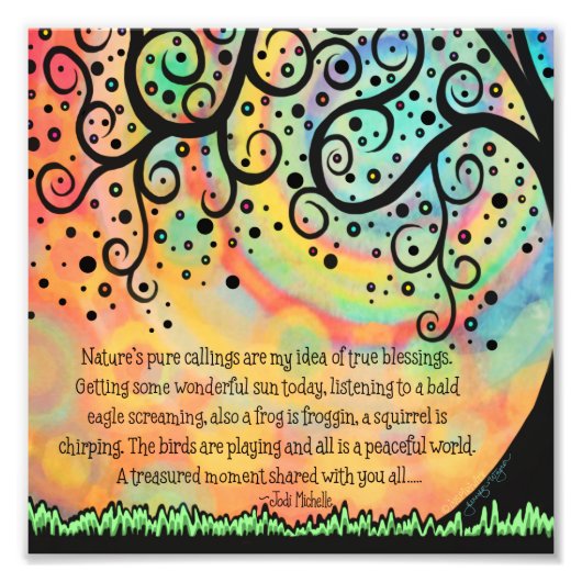 "True Blessings"-inspiratie Foto Afdruk (Voorkant)