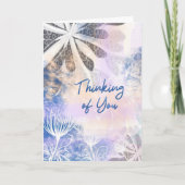 True Blue – Aquarel Bloemige Aanmoediging Kaart (Voorkant)