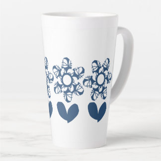 True Blue Deco Daisy Latte Mok