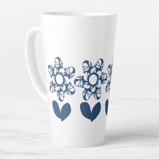 True Blue Deco Daisy Latte Mok (Linkerhoek)