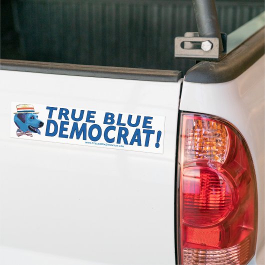 True Blue Democraat Bumpersticker (Op Truck)