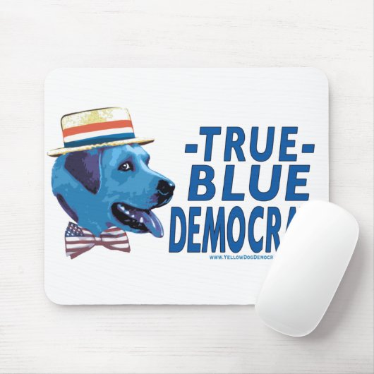 True Blue Democraat Mousepad Muismat (Met muis)