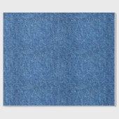 True Blue Denim Jeans Pattern Background Fabric Cadeaupapier (Vlak)