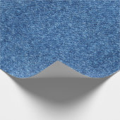 True Blue Denim Jeans Pattern Background Fabric Cadeaupapier (Hoek)