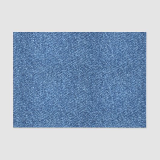 True Blue Denim Jeans Pattern Background Fabric Tissuepapier (Voorkant)