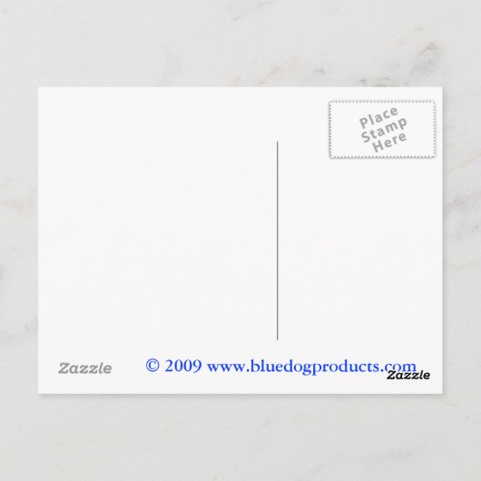 True Blue Dog Democraat briefkaart (Achterkant)