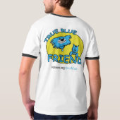True Blue Friend Ringer-Shirt T-shirt (Achterkant volledig)