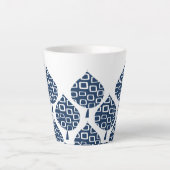 True Blue Geo Leaves Latte Mok (Voorkant)