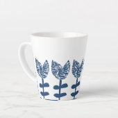 True Blue Geo Tulips Latte Mok (Linkerhoek)