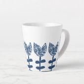 True Blue Geo Tulips Latte Mok (Rechterhoek)
