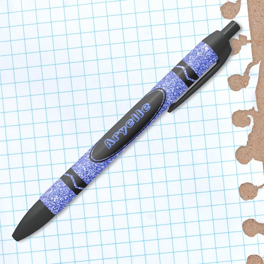 True Blue Glitter Crayon - Aangepaste naam drukkpe Blauwe Inkt Pen
