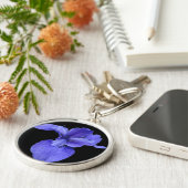 True Blue Iris Sleutelhanger (Zijkant)