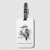 True Blue Kookaburra, custom Bagagelabel (Voorkant (verticaal))