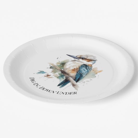 True Blue Kookaburra, custom Papieren Bordje (Gekanteld)