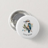 True Blue Kookaburra, custom Ronde Button 3,2 Cm (Voorkant /achterkant)