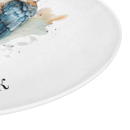 True Blue Kookaburra, custom Snijplank (Hoek)