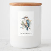 True Blue Kookaburra, custom Voedselcontainer Etiket (Voorkant)