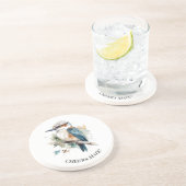 True Blue Kookaburra, custom Zandsteen Onderzetter (Zijkant)