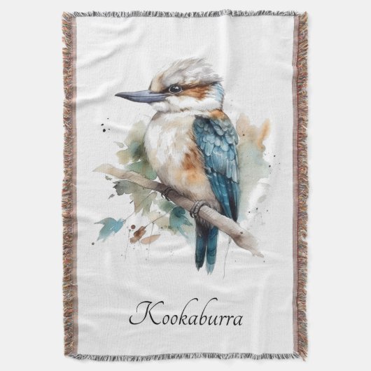 True Blue Kookaburra, op maat Deken (Voorkant Verticaal)