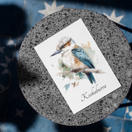 True Blue Kookaburra, op maat Feestdagenkaart