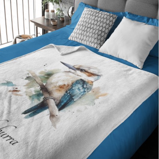 True Blue Kookaburra, op maat Fleece Deken
