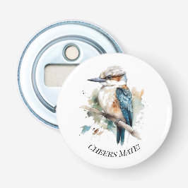 True Blue Kookaburra, op maat gemaakt Button Flesopener