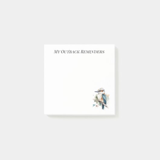 True Blue Kookaburra, op maat gemaakt Post-it® Notes (Voorkant)