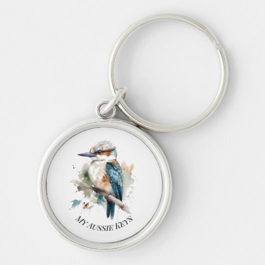 True Blue Kookaburra, op maat gemaakt Sleutelhanger (Voorkant)