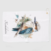 True Blue Kookaburra, op maat Golfhanddoek (Horizontaal)