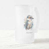 True Blue Kookaburra, op maat Matglas Bierpul (Voorkant rechts)