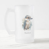 True Blue Kookaburra, op maat Matglas Bierpul (Links)