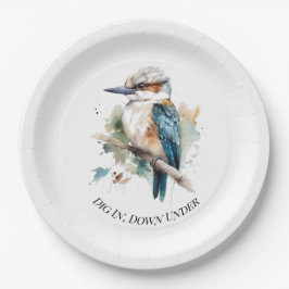 True Blue Kookaburra, op maat Papieren Bordje