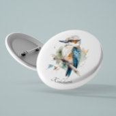 True Blue Kookaburra, op maat Ronde Button 3,2 Cm