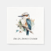 True Blue Kookaburra, op maat Servet (Voorkant)