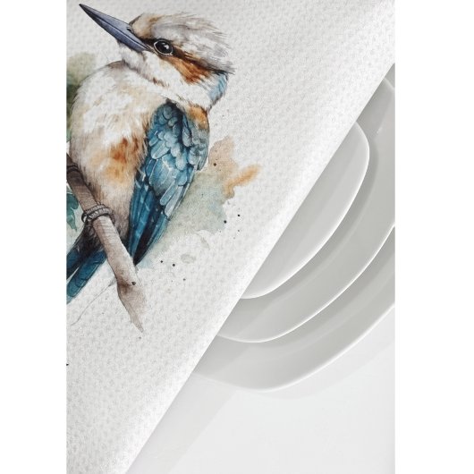 True Blue Kookaburra, op maat Theedoek