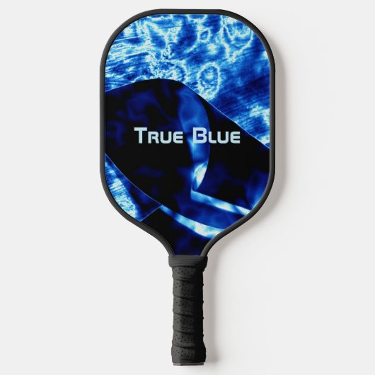 True Blue met naam en Initiaal Pickleball Paddle (Voorkant)