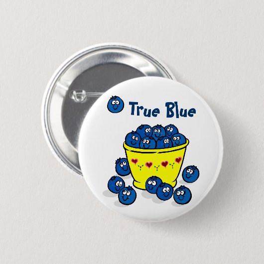 True Blue Ronde Button 5,7 Cm (Voorkant /achterkant)